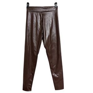 New Lulus Rock Music Chocolate Brown Vegan‎ Leather Leggings